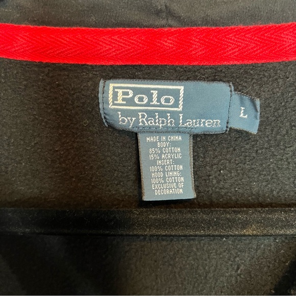 Polo Ralph Lauren Track Jacket Large Gold Crest Big Pony Cotton - Picture 6 of 8